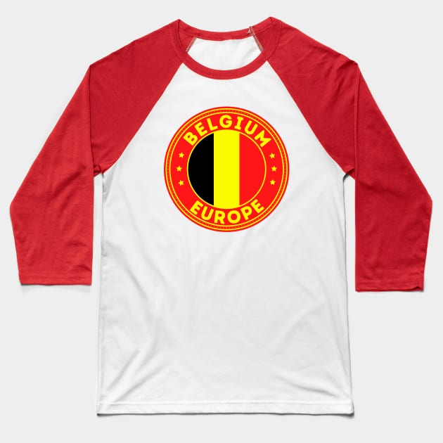 Belgium Baseball T-Shirt by footballomatic